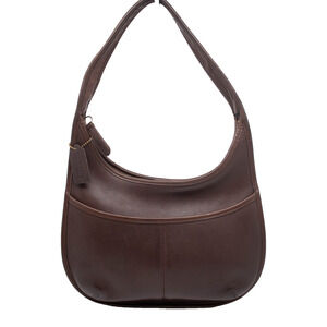COACH Ergo Zip Shoulder Bag 9033 Vintage 90s Brown Leather